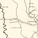 Vintage Map of Greenville County, South Carolina 1825