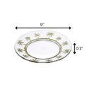 Palm Tree Design 9" Acrylic Dinner Plates (Set of 4) by HouseOfZazla