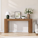 Farmhouse Style Extra Long Walnut Console Table by Unique Piece Furniture