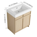 Freestanding Bathroom Vanity With Resin Sink & Soft Close Cabinet Doors by Unique Piece Furniture