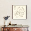 Vintage Map of Newberry County, South Carolina 1820