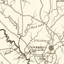 Vintage Map of Newberry County, South Carolina 1820