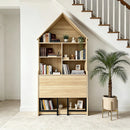 Folding Craft Desk with Storage Shelves