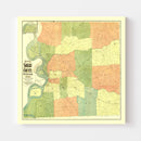 Vintage Map of Shelby County, Tennessee 1888