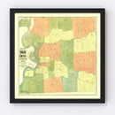 Vintage Map of Shelby County, Tennessee 1888