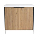 Modern Freestanding Bathroom Vanity With Resin Sink & Soft Close Cabinet Doors by HouseOfZazla