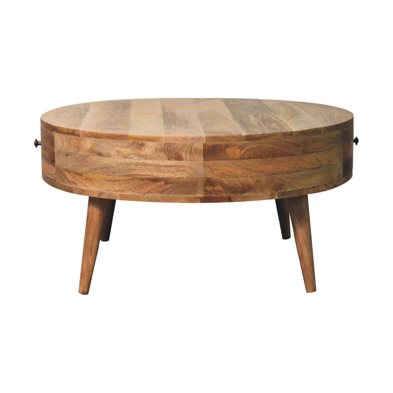 Solid Wood Odyssey Coffee Table, 2-Drawers, Oak-ish, photo 10 of 10