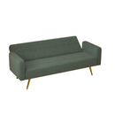 71.7 inch green teddy fleece sofa bedBring two throw pillows