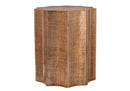 Drum Accent Side Table, Stylish Scalloped Design by HouseOfZazla