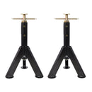 RV Adjustable Telescoping Stabilizer Jack Stand Supports 16" to 30" (Set of 2) - Black by HouseOfZazla