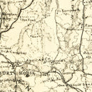 Vintage Map of Nottoway County, Virginia 1864