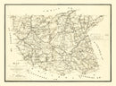 Vintage Map of Nottoway County, Virginia 1864