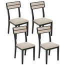 Modern Dining Chairs Set of 4 with Tilt Backrest for Dining Room-Black by LJGDeals
