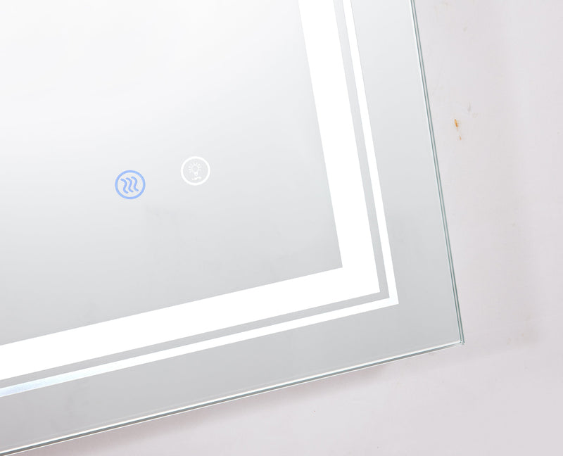 32x24 LED Lighted Bathroom Wall Mounted Mirror with High Lumen+Anti-Fog Separately Control+Dimmer Function