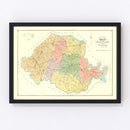 Vintage Map of Chesterfield County, Virginia 1888