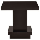 Reston Square Engineered Wood Side End Table Cappuccino