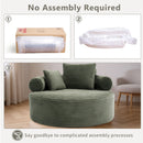 Round Sofa Bed With 3 Pillows For Living Room