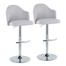 Ahoy - Contemporary Adjustable Barstool With Swivel With Rounded T Footrest (Set of 2) by HouseOfZazla