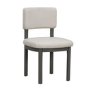 Dining Table Set With 6 Upholstered Chairs, Rectangular Table With Cutout Legs by HouseOfZazla