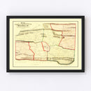 Vintage Map of Rockbridge County, Virginia 1860