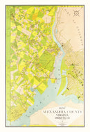 Vintage Map of Alexandria County, Virginia 1900