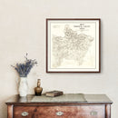 Vintage Map of Powhatan County, Virginia 1864
