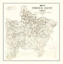 Vintage Map of Powhatan County, Virginia 1864