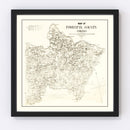 Vintage Map of Powhatan County, Virginia 1864