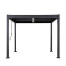 Byron Black Outdoor Pergola Aluminum with Adjustable Louvered Roof by HouseOfZazla