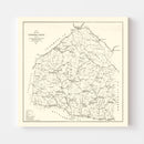 Vintage Map of Lunenburg County, Virginia 1871