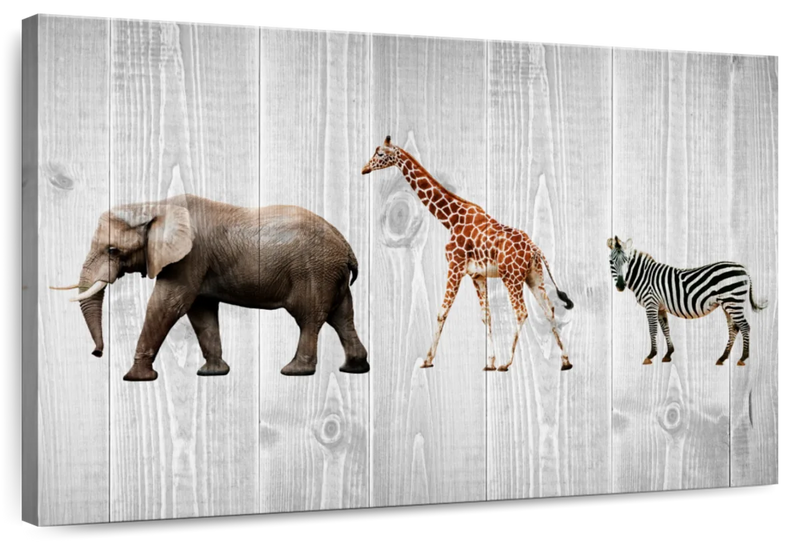 Wooden Safari Wall Art