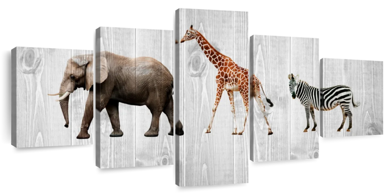 Wooden Safari Wall Art