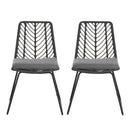 DEJA Chair 2PCS with 2 Cushions, Gray