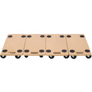 Furniture Moving Dolly, Heavy Duty Wood Rolling Mover With Wheels For Piano Couch Fridge Heavy Items, Securely Holds 500 Lbs (Set of 4) - Natural
