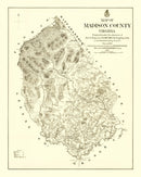 Vintage Map of Madison County, Virginia 1875