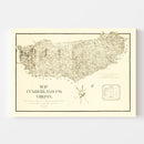Vintage Map of Cumberland County, Virginia 1864