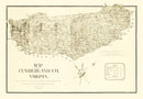 Vintage Map of Cumberland County, Virginia 1864