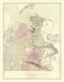 Vintage Map of Norfolk County, Virginia 1887
