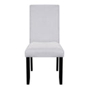 5-Piece Round Dining Table set, 43-Inch Modern Dining Table and 4 Upholstered Chairs for Dining Room, Kitchen Room, Living Room, Easy Assembly