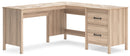 Battelle - 60" Home Office Desk With Return - Tan