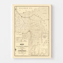 Vintage Map of Columbia County, Washington 1900