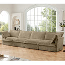 Slipcovered Long Sofa - 4 Seater Couch