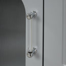 24" Bathroom Vanity with Sink, Bathroom Vanity Cabinet with Two Drawers and Door, Adjustable Shelf, Solid Wood and MDF, Grey