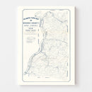 Vintage Map of Brooke County, West Virginia 1912