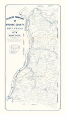 Vintage Map of Brooke County, West Virginia 1912