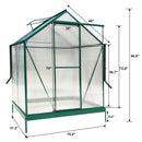 Polycarbonate house, Heavy Duty Outdoor Aluminum Walk-In House Kit With Rain Gutter, Vent And Door For Backyard Garden by HouseOfZazla