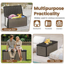 100 Gallon Large Deck Box with Lockable Lid for Patio by LJGDeals