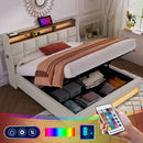 Upholstered Platform Bed With A Hydraulic Storage System, LED And USB Charging (Without Mattress) by Unique Piece Furniture