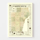 Vintage Map of Manitowac County, Wisconsin 1902