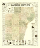 Vintage Map of Manitowac County, Wisconsin 1902